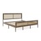 Martha Stewart Jax King Size Solid Wood Platform Bed w/Rattan Headboard and Footboard, Brown Gray MG-090022-K-WOAK-MS - alternate 4